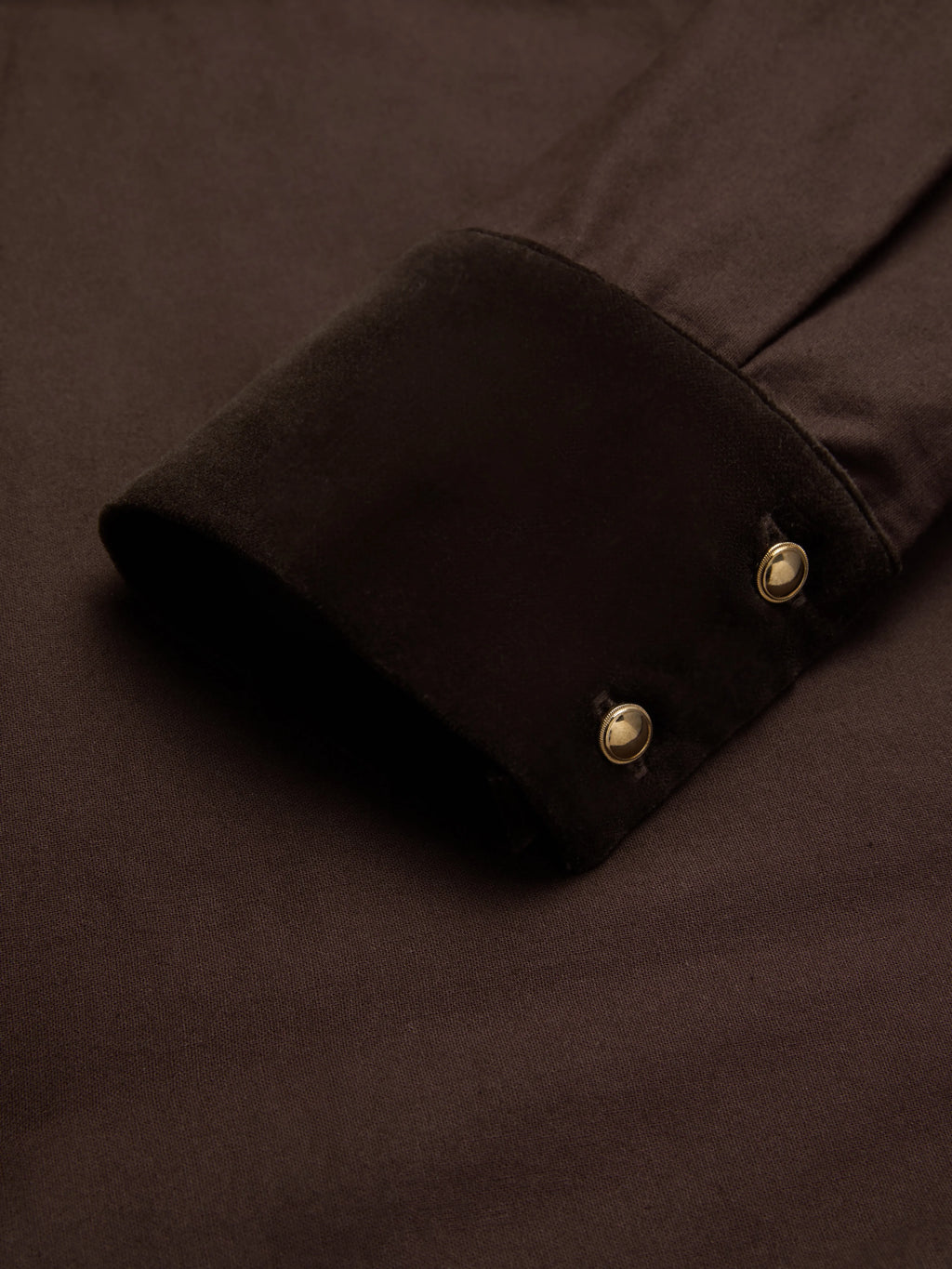 Midi Cotton Dress, Long Sleeves, Shawl Collar, Plain, Belt Design, Vintage, Coffee