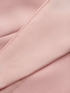 Pink Irregular Craftsmanship Ruched A-Line Short Sleeve Midi Dress
