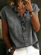 Women's Casual Denim Cotton Shirt