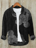 Sea Waves Ripples Japanese Lino Art Casual Shirt