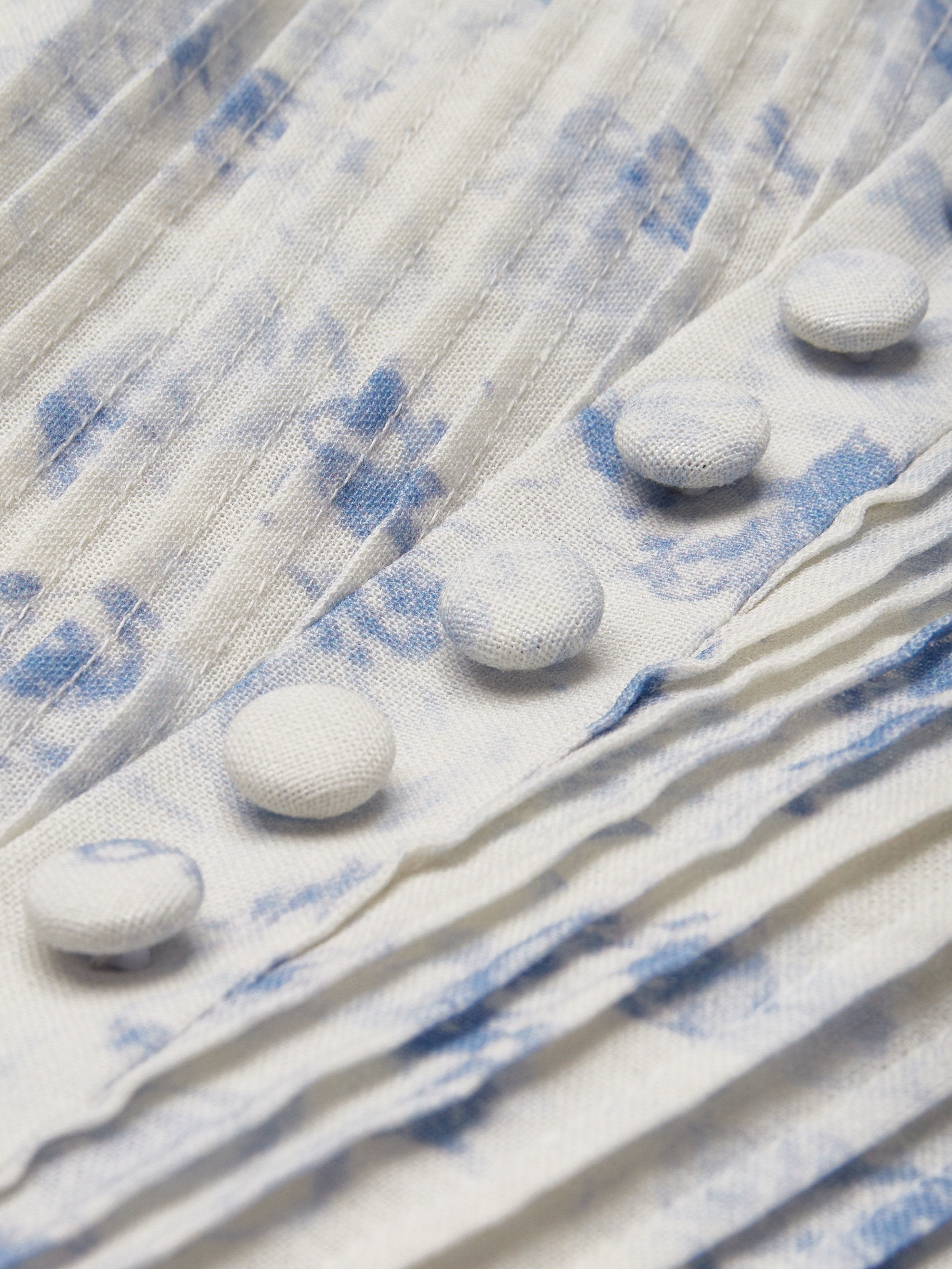 Maxi Linen Dress, Half Sleeve, Square Neck, Cottagecore Dress, Linen Blend, Blue