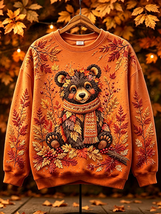 Women's Casual Printed Long-Sleeve Sweatshirt