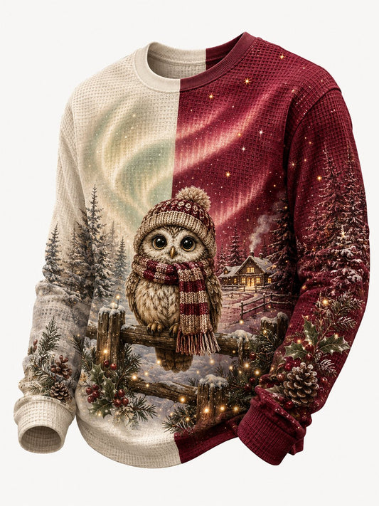 Men's Warm Healing Animal Print Sweatshirt