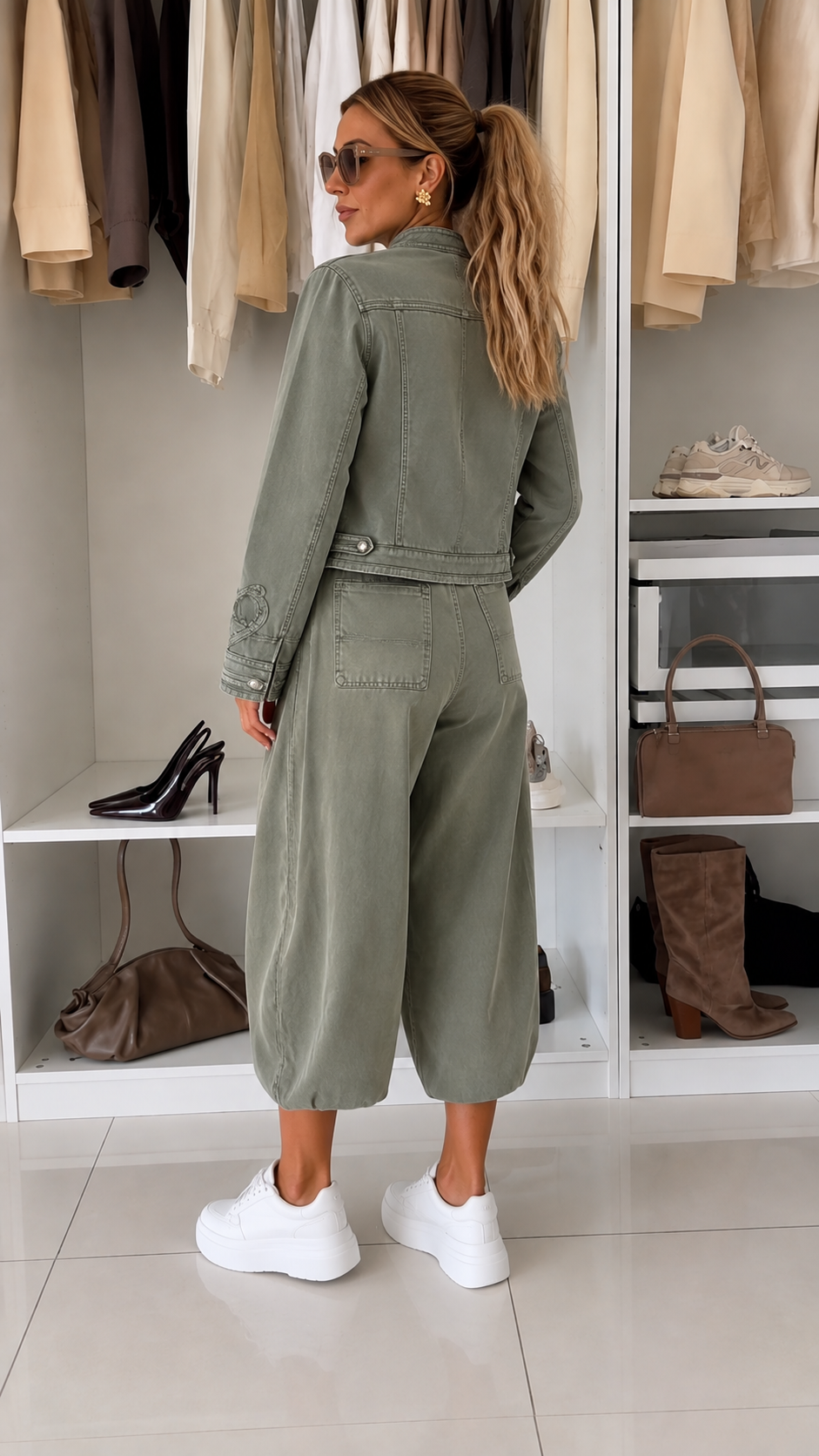 Retro Jacket & Balloon Pants Matching Set