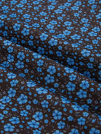 Maxi Cotton Dress, Sleeveless, V Neck, Floral, Lace, Vintage, Blue