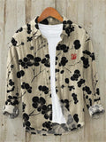 Cherry Blossom Japanese Lino Art Linen Blend Shirt