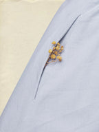 Midi Linen Dress, Half Sleeve, Shawl Collar, Plain, Button Design, French Vintage, lavender