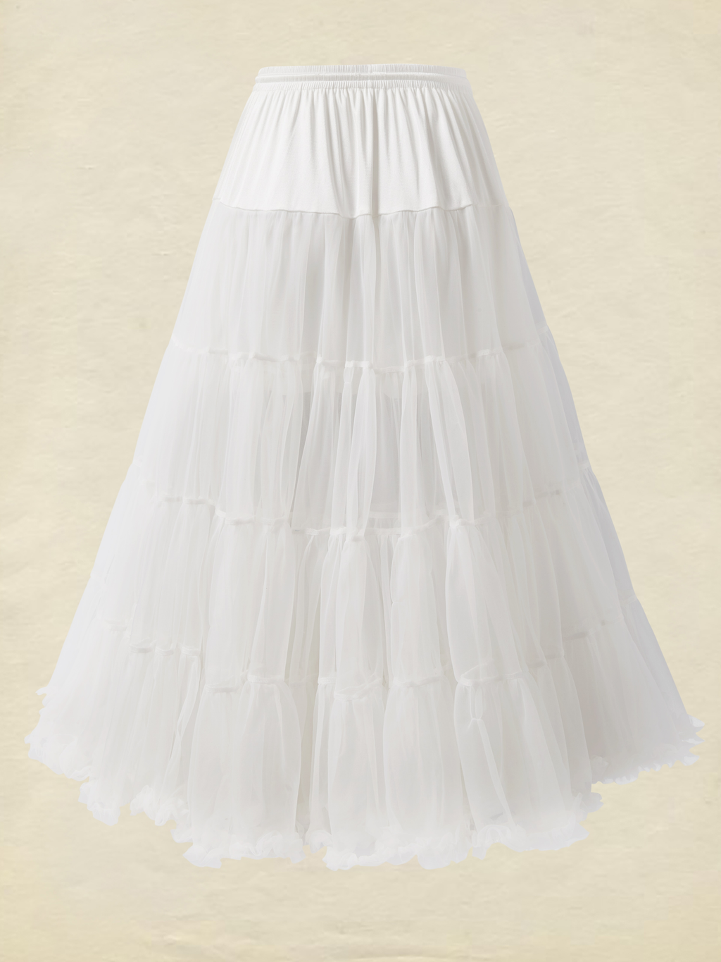 Multi-Layered Petticoat for Effortless Volume-Black
