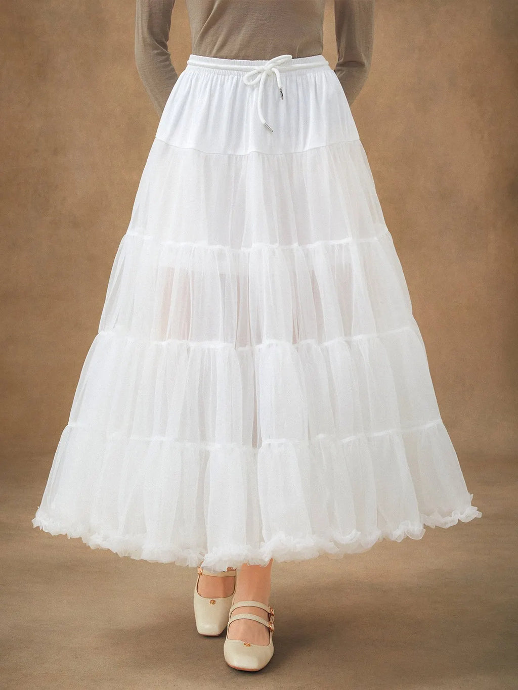 Multi-Layered Petticoat for Effortless Volume-Black