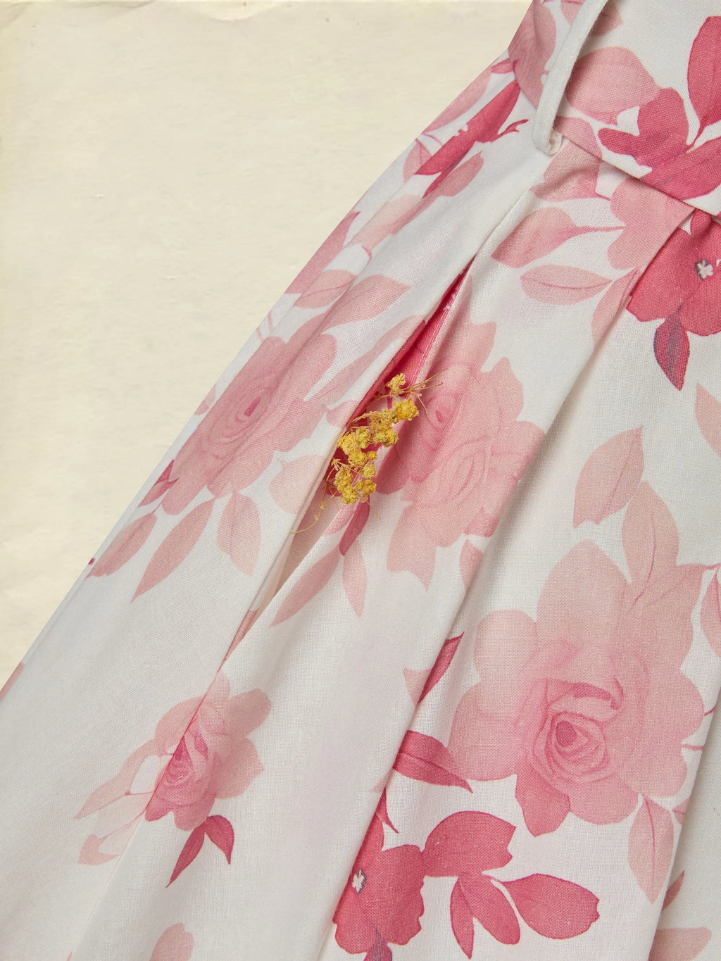 Maxi Cotton Dress, Sleeveless, Floral, Belt Design, Vacation, Vintage, Red