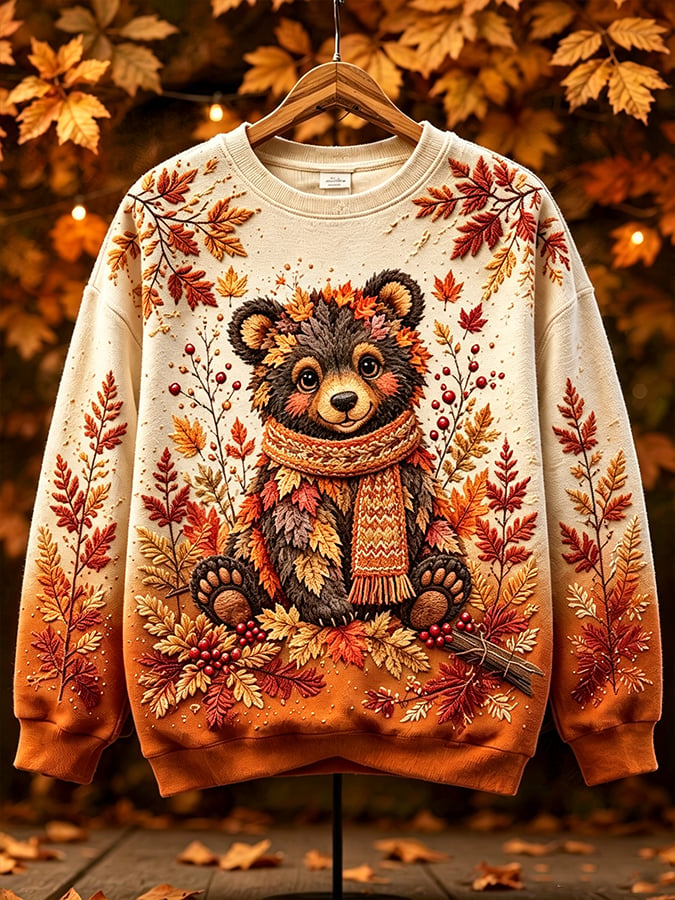 Women's Casual Printed Long-Sleeve Sweatshirt