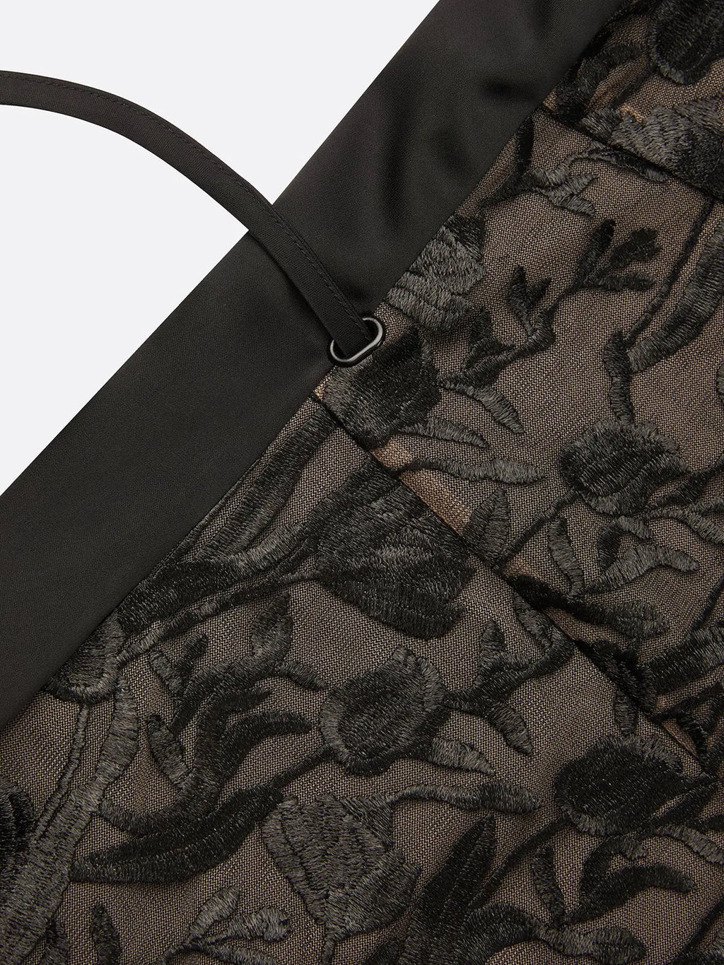 Black Lace Embroidery Sheer Mesh V Neck Sleeveless Wrap Sheath Maxi Dress