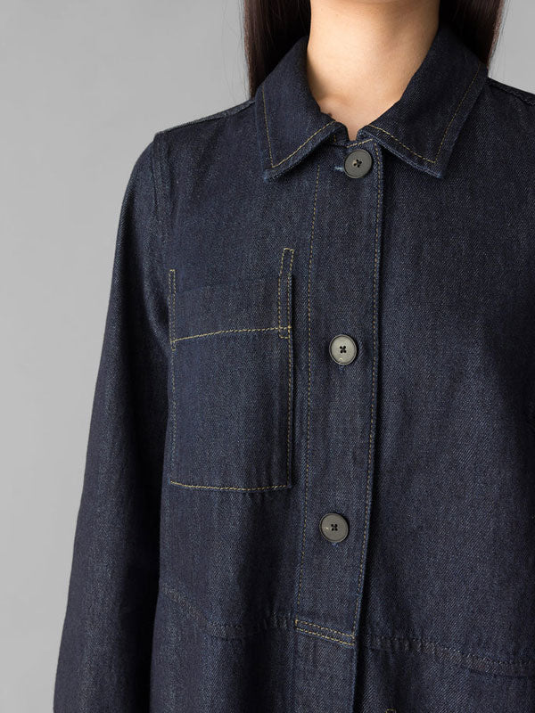 Vintage Casual Wearable Women's Long Denim Jacket