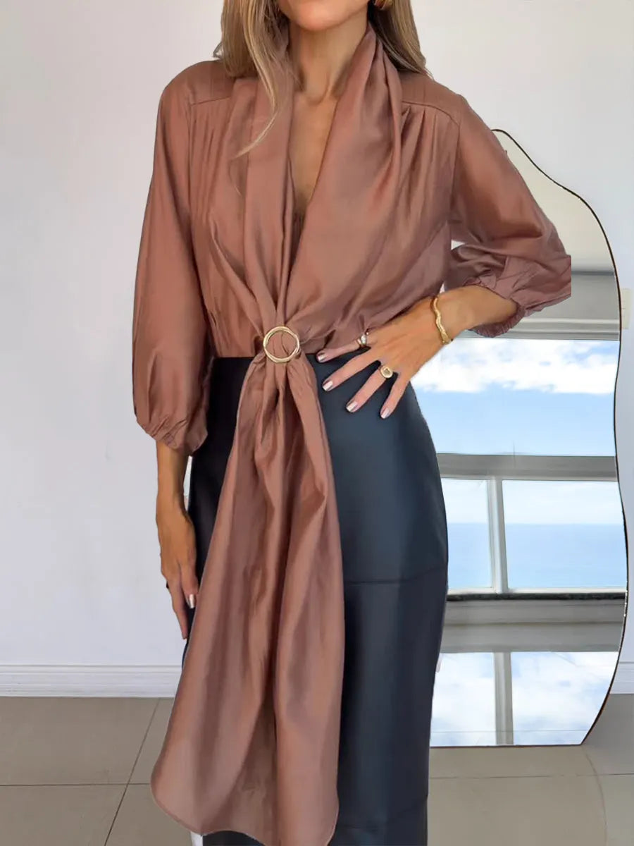 An Elegant And Cozy Shirt With Multiple Ways To Wear