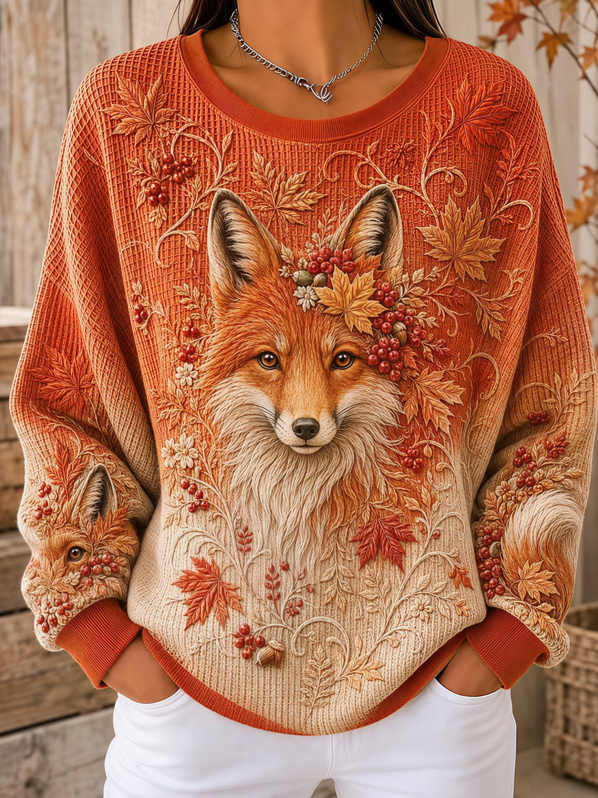 Women's Casual Animal‐Print Sweatshirt