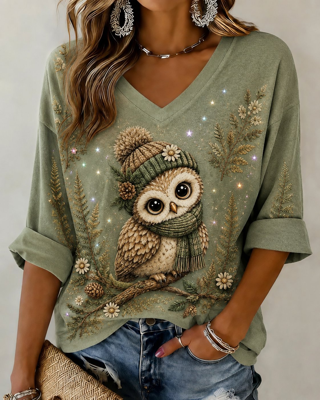 Women's Warm Healing Animal Print T-Shirt