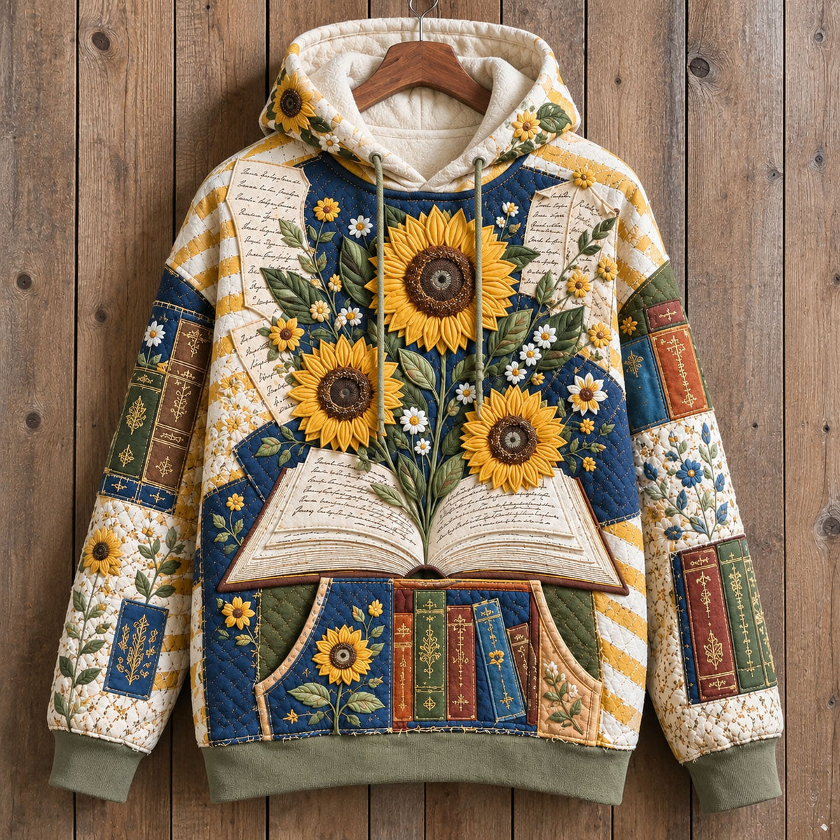 Sunflower Book Garden Hoodie GFTOHNL2934