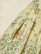 Maxi Cotton Dress, Sleeveless, V Neck, Floral, 3D Floral (Detachable), Vacation, Vintage, Yellow