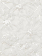 White Lace Classic Crew Neck Sleeveless A-Line Maxi Dress