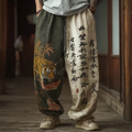 Japanese Art Retro Style Casual Knitted Long Pants
