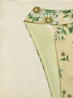 Maxi Cotton Dress, Sleeveless, V Neck, Floral, 3D Floral (Detachable), Vacation, Vintage, Yellow