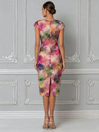 Floral Impressionist Sheath Dress