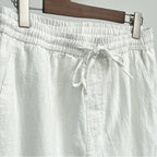 Men's Vintage Elastic Waist Drawstring Casual Cotton Linen Pants