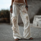 Bohemian Heavy-duty Floral Light Vintage Long Casual Pants