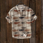 Vintage Fish Japanese Art Linen Blend Comfy Shirt
