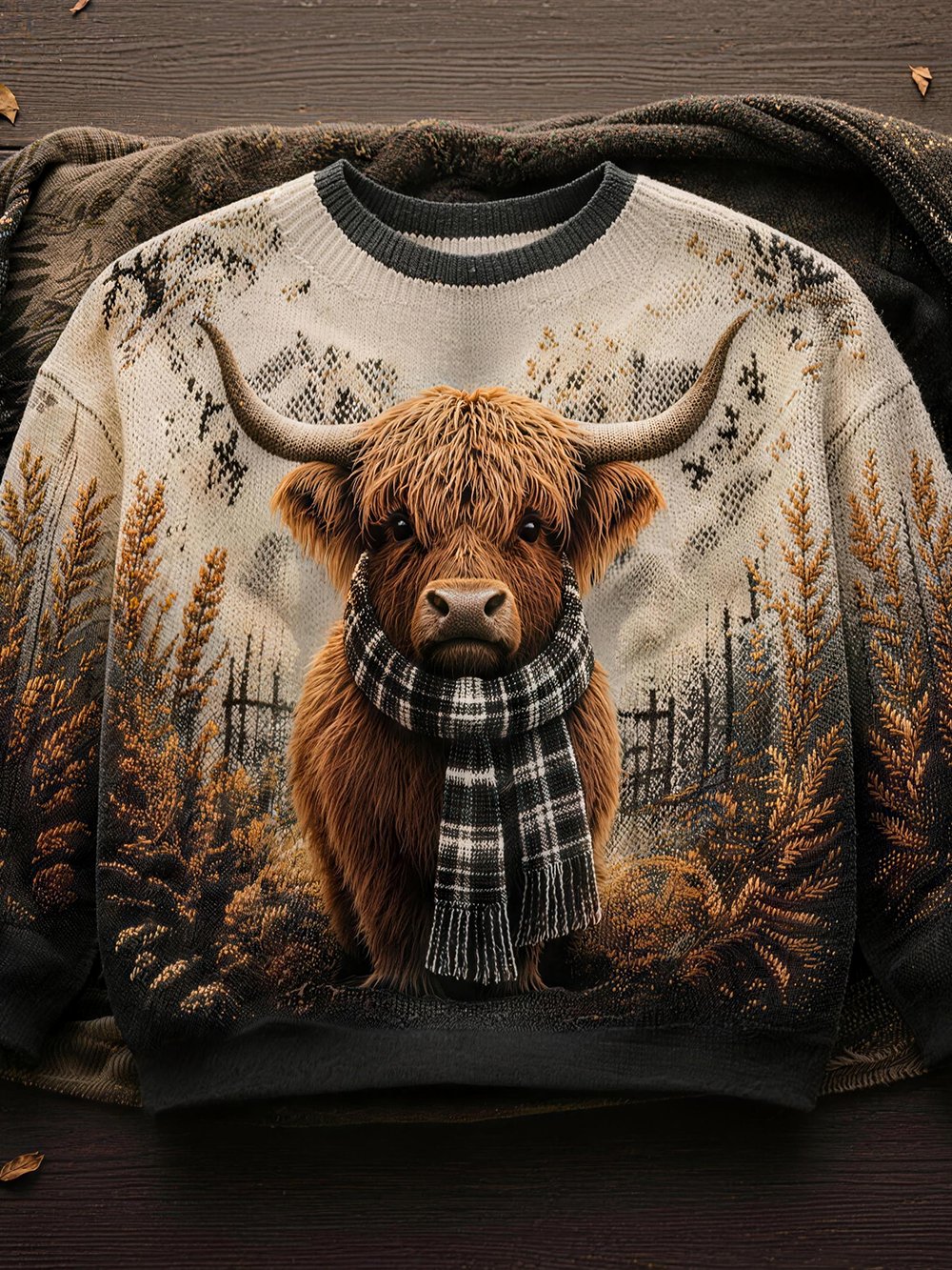 Women's Autumn Animal Print Crew Neck Long-Sleeve T-Shirt