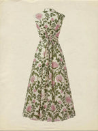 (SIZE:XS-XXL) Midi Linen Dress , Cap Sleeves, Shawl Collar, Floral, Button Design, Vintage, Green