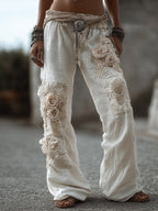 Bohemian Heavy-duty Floral Light Vintage Long Casual Pants