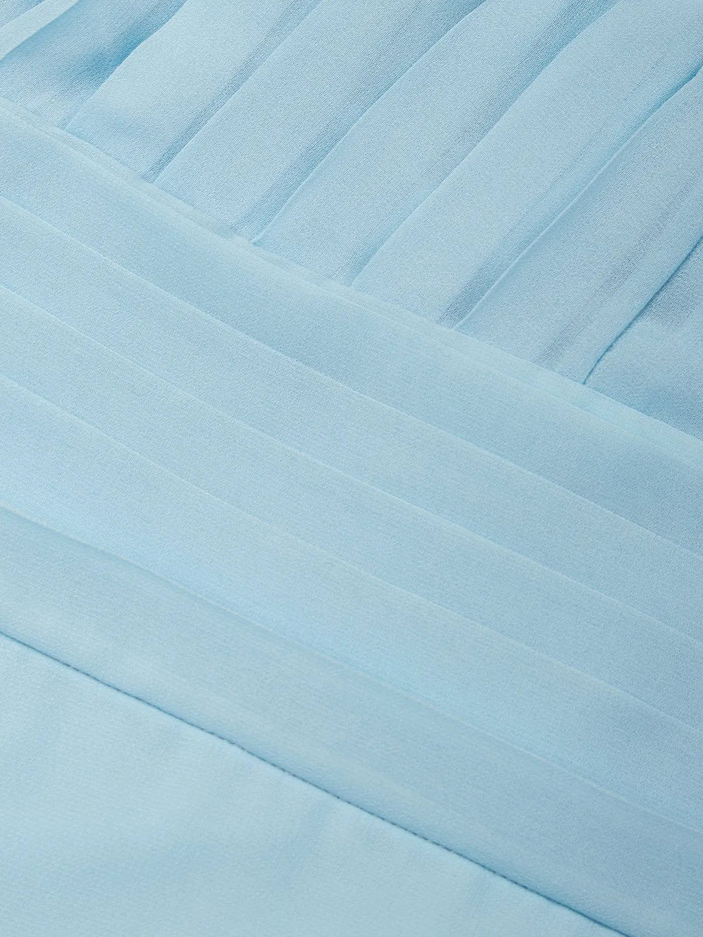 Light Blue Ruched Chiffon One Shoulder Sleeveless A-Line Maxi Dress