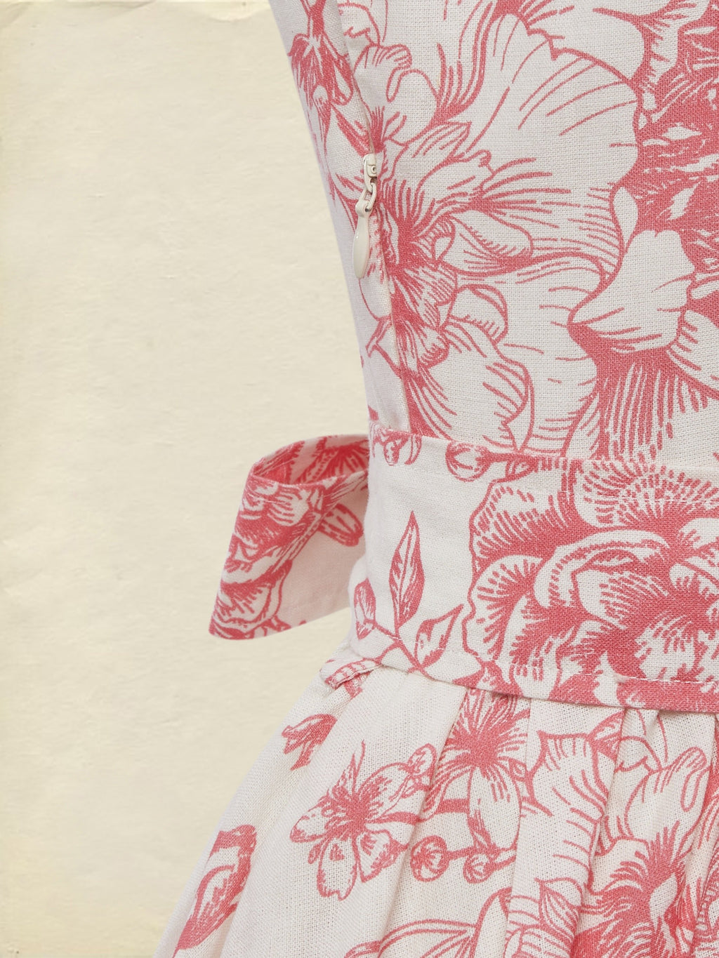 (SIZE:XS-XXL) Maxi Linen Dress , Cap Sleeves, Stand Collar, Floral, Lace, Vintage, Apricot