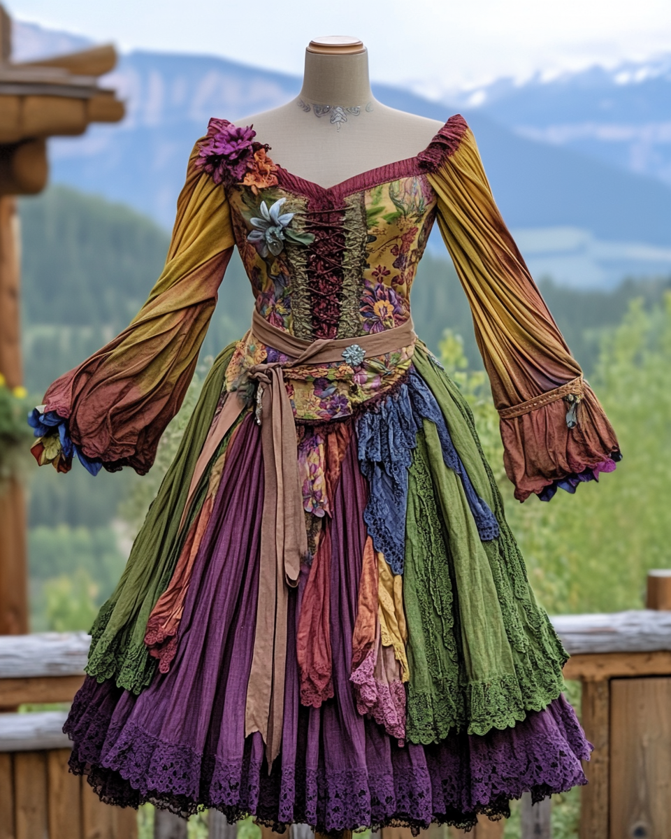 Renaissance-inspired country style vacation dress cbfb 3401