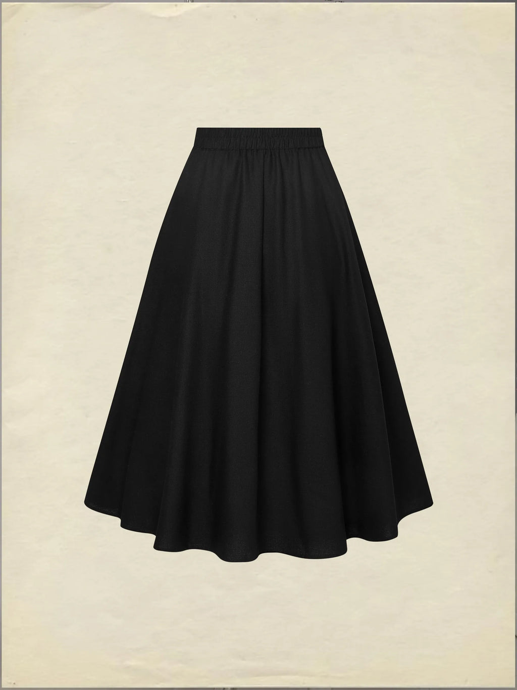Midi Linen Skirt Set, Long Sleeves, Lapel Collar, Plain, Button Design, Vintage, White