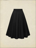Midi Linen Skirt Set, Long Sleeves, Lapel Collar, Plain, Button Design, Vintage, White