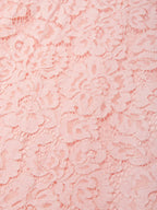 Pink Rhinestone Ruched Lace Halter Crew Neck Sleeveless Mermaid Floor-length Gown Dress