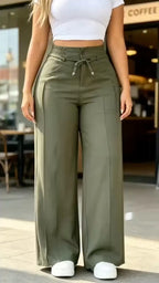 High Waist Wide Leg Pants