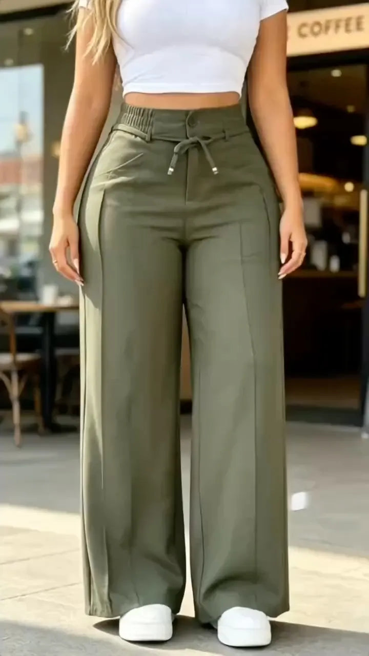 High Waist Wide Leg Pants