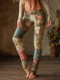 Bohemian Style Patchwork Printed Leggings