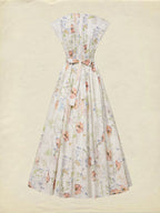 Maxi Cotton Dress, Cap Sleeves, V Neck, Floral, Lace, Vintage, Red