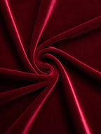 Burgundy Ruched Peplum Velvet Halter Sleeveless A-Line Gown Dress