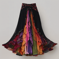 Elegant Lace Patchwork Flowing Skirt 6026