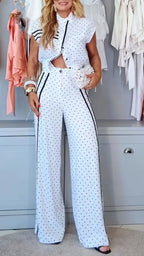 Women's Polka-Dot and Stripe Casual Set