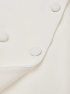 White Buckle Blazer V Neck Sleeveless A-Line Mini Homecoming Dress