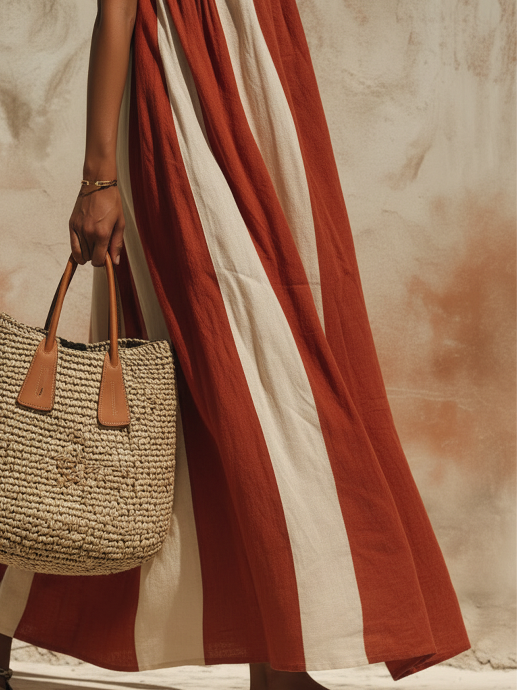 Sleeveless Striped Linen Maxi Dress — Casual & Relaxed Resort Style