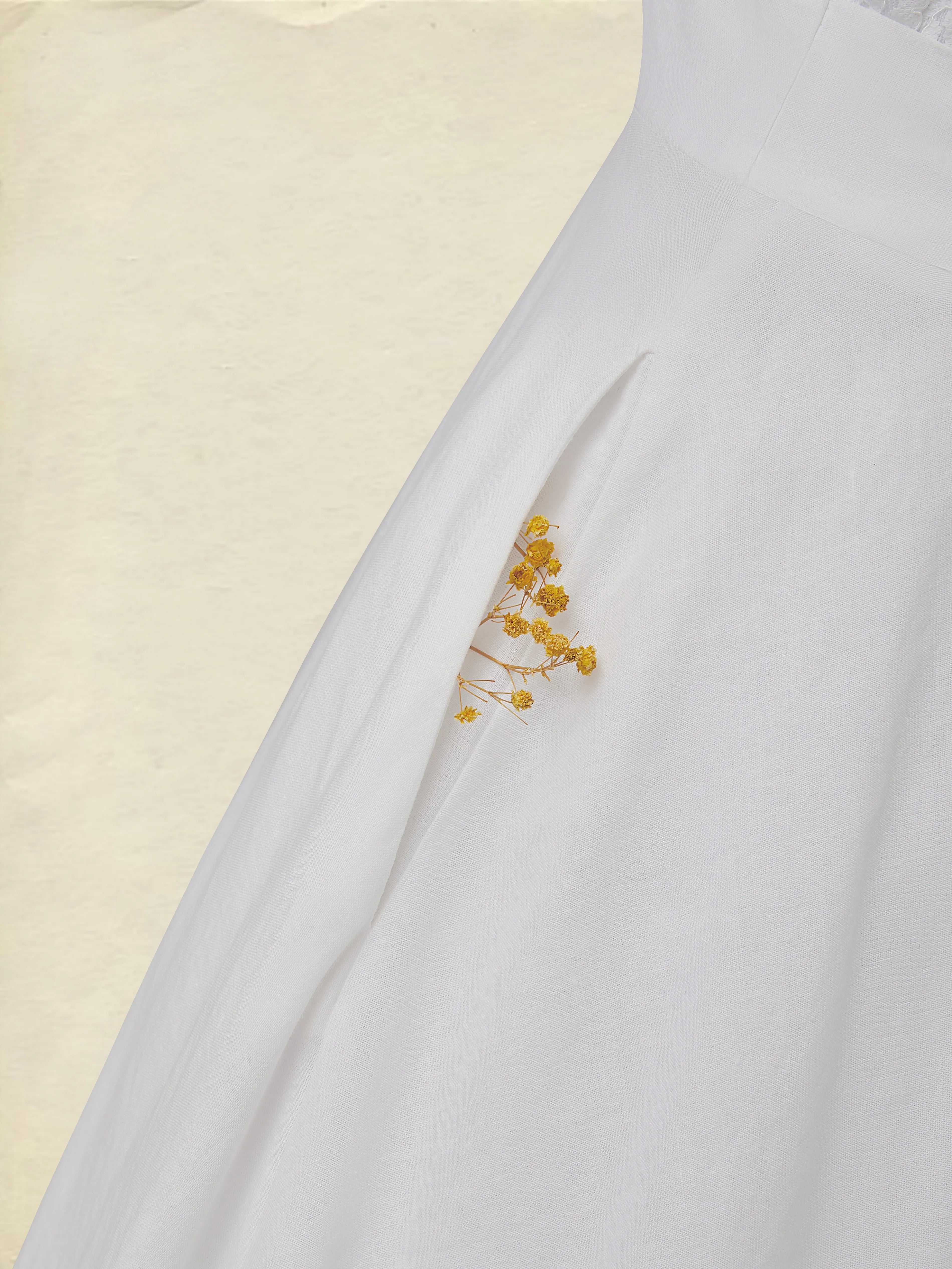 Midi Cotton Dress, Short Sleeves, Plain, Lace, Vacation, Vintage, White