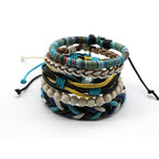 Japanese Marine Vintage Pu Men's Multi-layer Bracelet