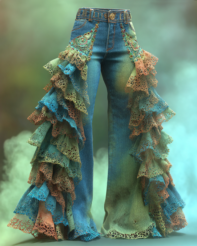Women's Spring Patchwork Jeans 2852